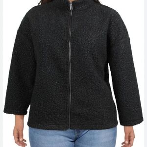 Anne Klein Women's Black Zip-Up Jacket